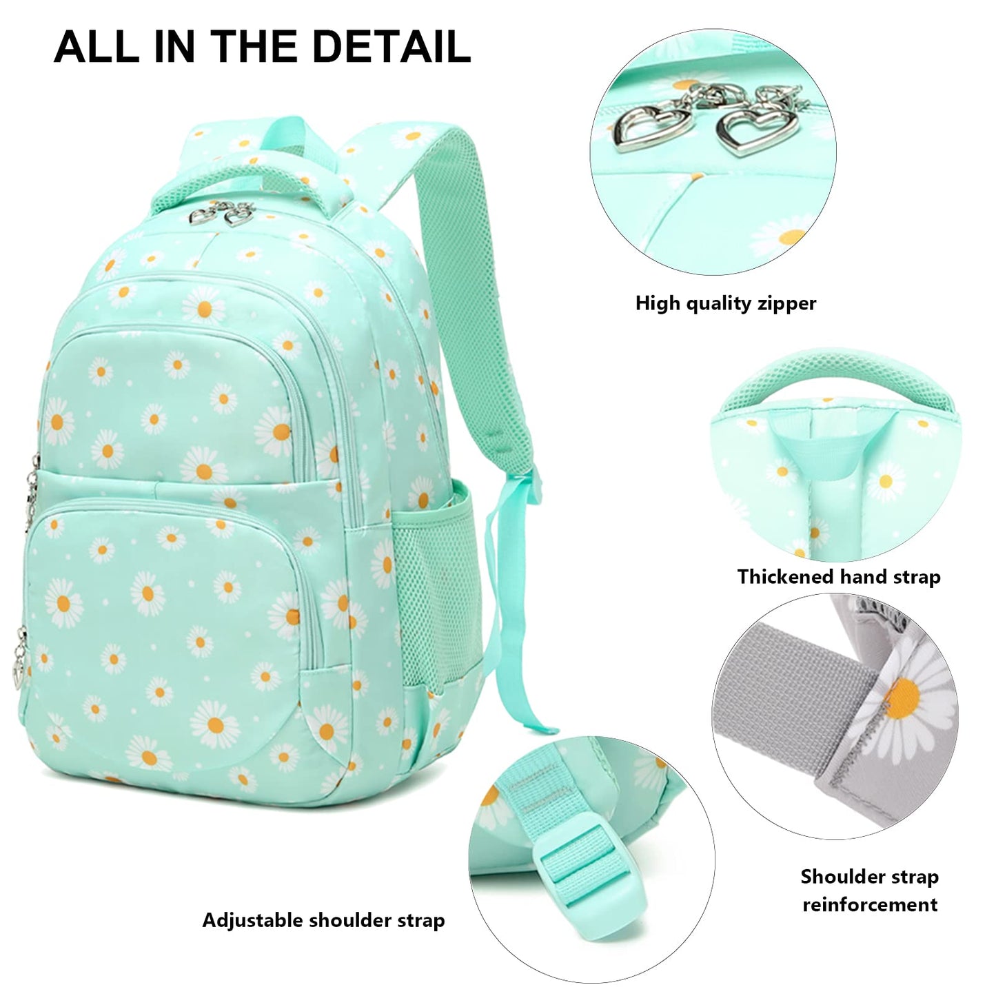 Goldwheat Daisy Backpack Set, 3pcs