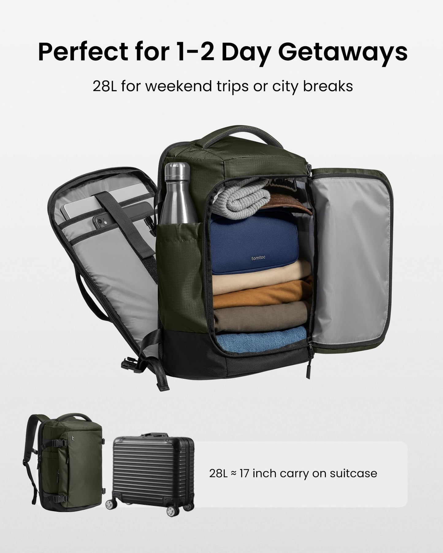 tomtoc 40L Laptop Backpack