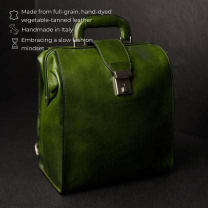 Time Resistance Leather Backpack for Men and Women