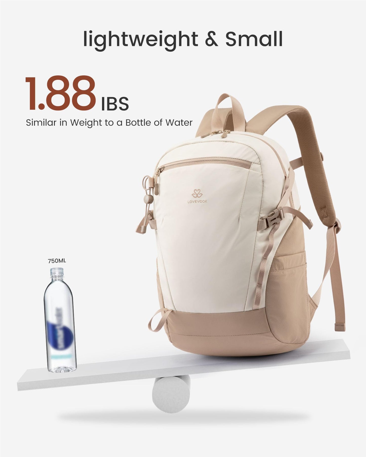 LOVEVOOK Small Water-Resistant Travel Backpack for Women