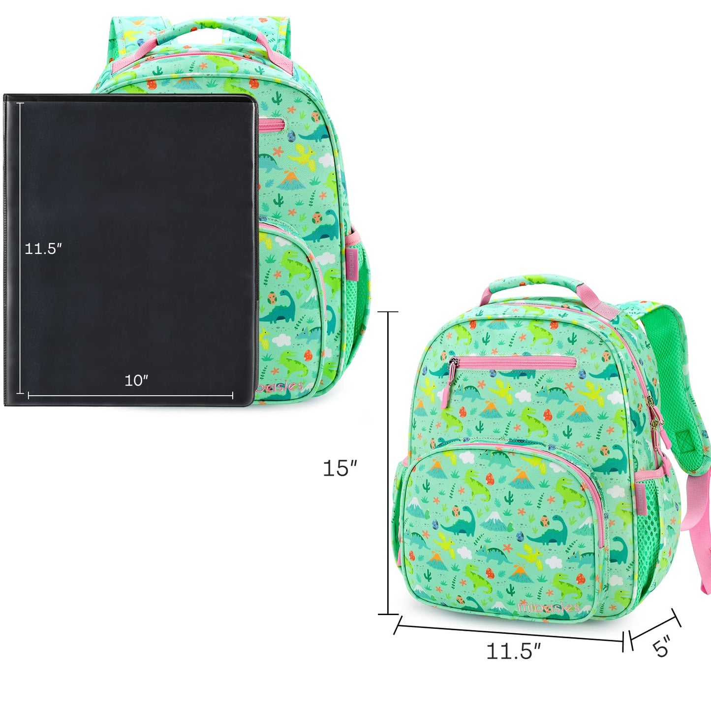 mibasies Girls Backpack 5-8: Lightweight Kids