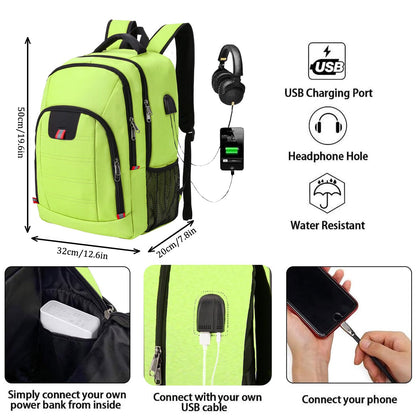 Travel Laptop Backpack, Black Backpack for Men and Women