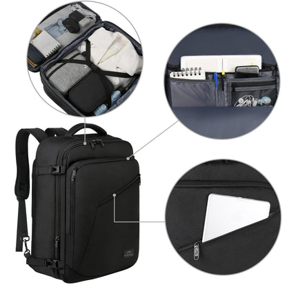 MATEIN 40L Carry-On Travel Backpack, Black