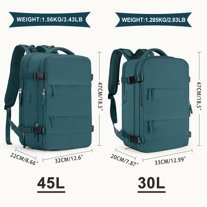 Coowoz Waterproof Travel Backpack, Peacock Blue