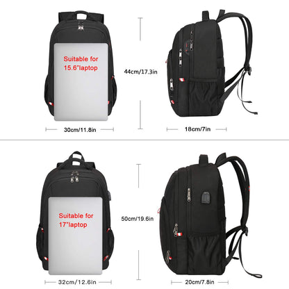 Travel Laptop Backpack, Black Backpack for Men and Women