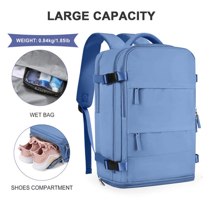 Coowoz Waterproof Travel Backpack, Peacock Blue