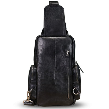 IVTG Genuine Leather Sling Crossbody Bag, Brown