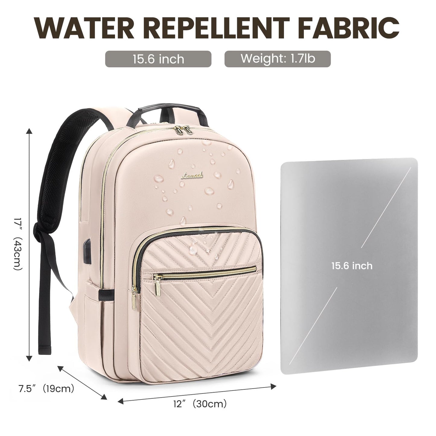 LOVEVOOK 17.3" Laptop Backpack for Women