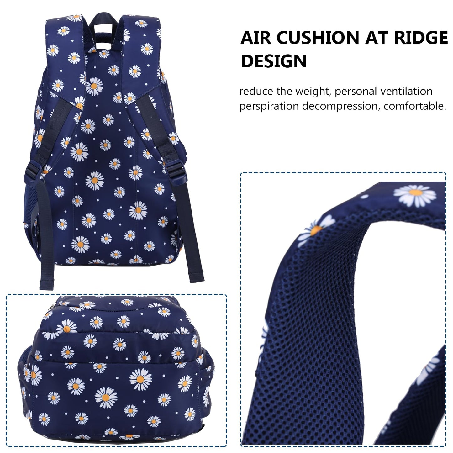 Goldwheat Daisy Backpack Set, 3pcs