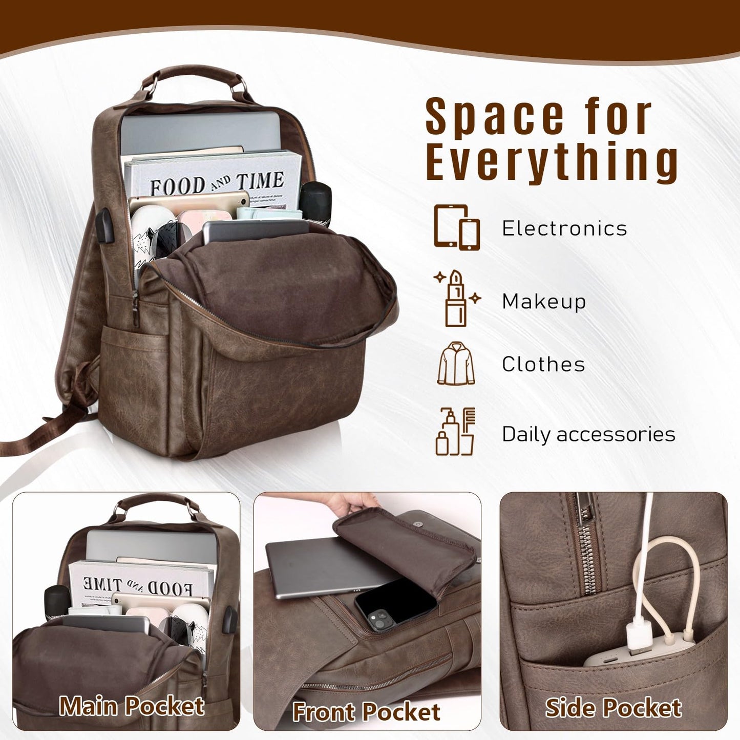 15.6" Waterproof Laptop Backpack with USB