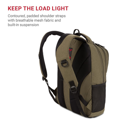 SwissGear Cecil 5505 Laptop Backpack, Pastel Brown/Black, 18-Inch