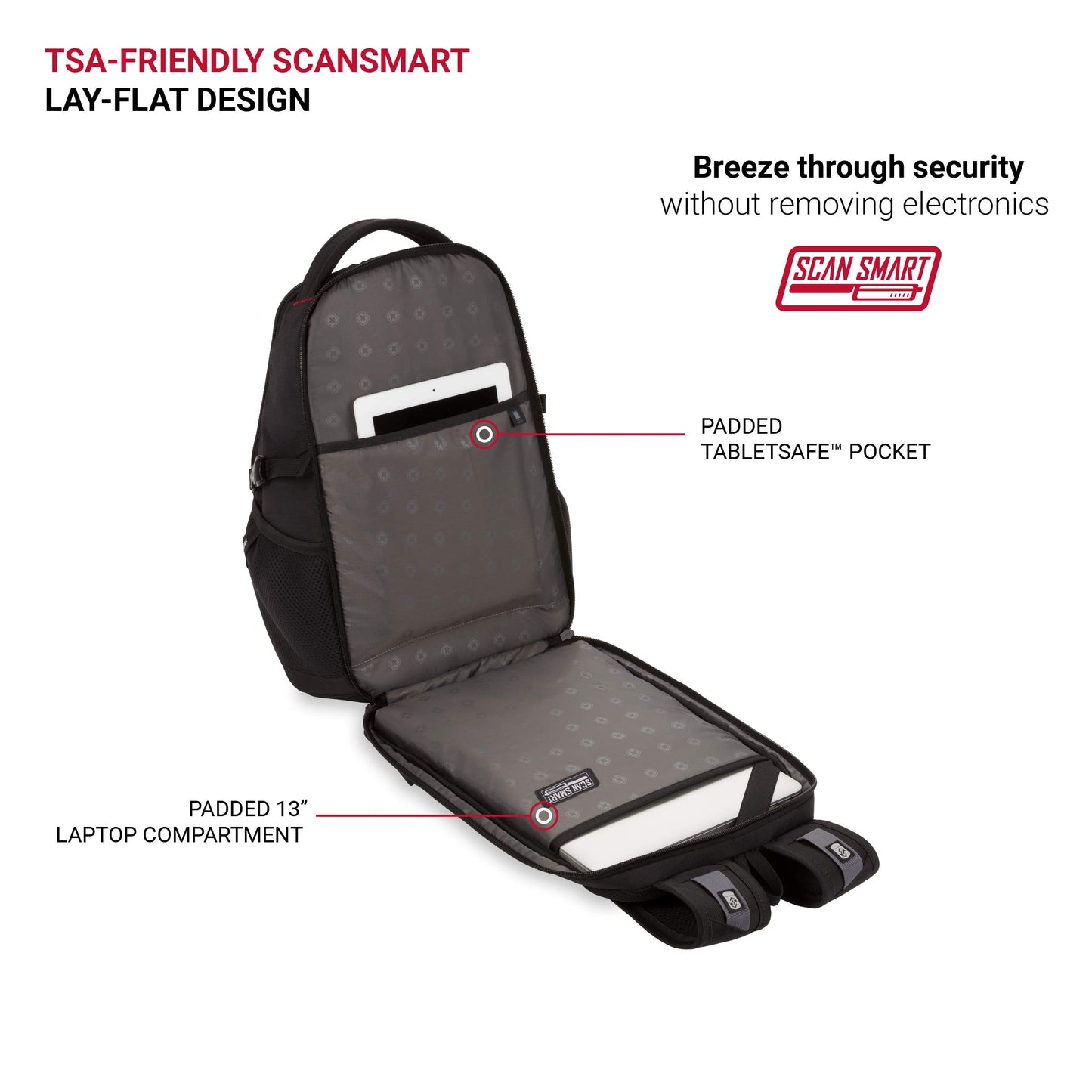 SwissGear Mini 1900 Scansmart Slim Version Laptop Backpack, Oatmeal, 16-Inch