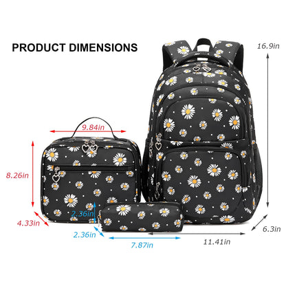 Goldwheat Daisy Backpack Set, 3pcs