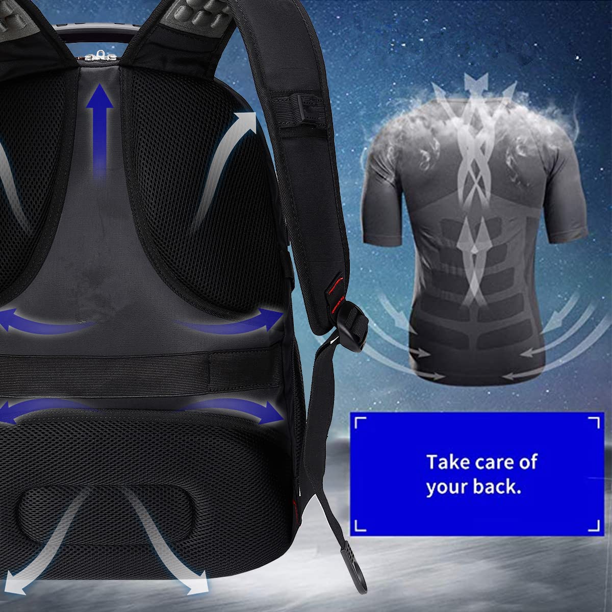 SHRRADOO 50L Laptop Backpack with USB