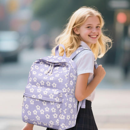 School Backpack for Teen Girls & Women, Corduroy