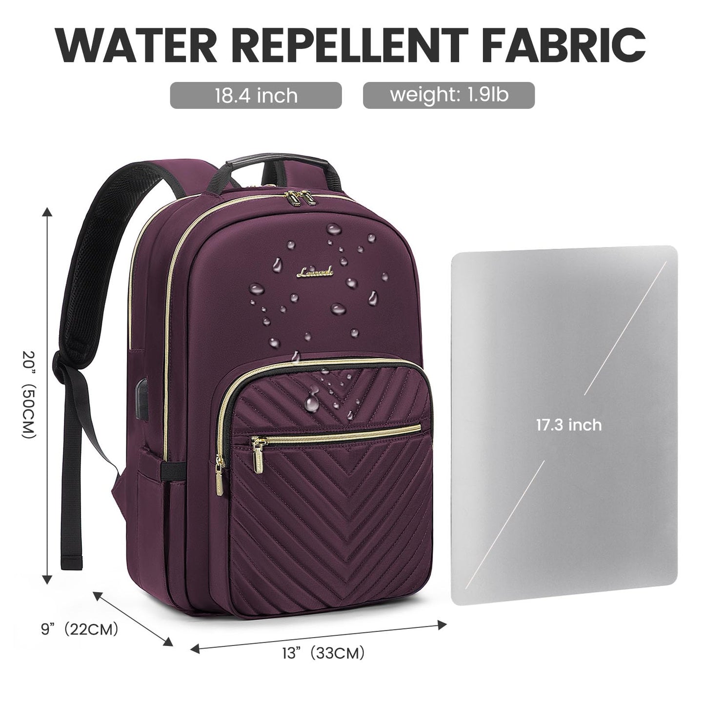 LOVEVOOK 17.3" Laptop Backpack for Women