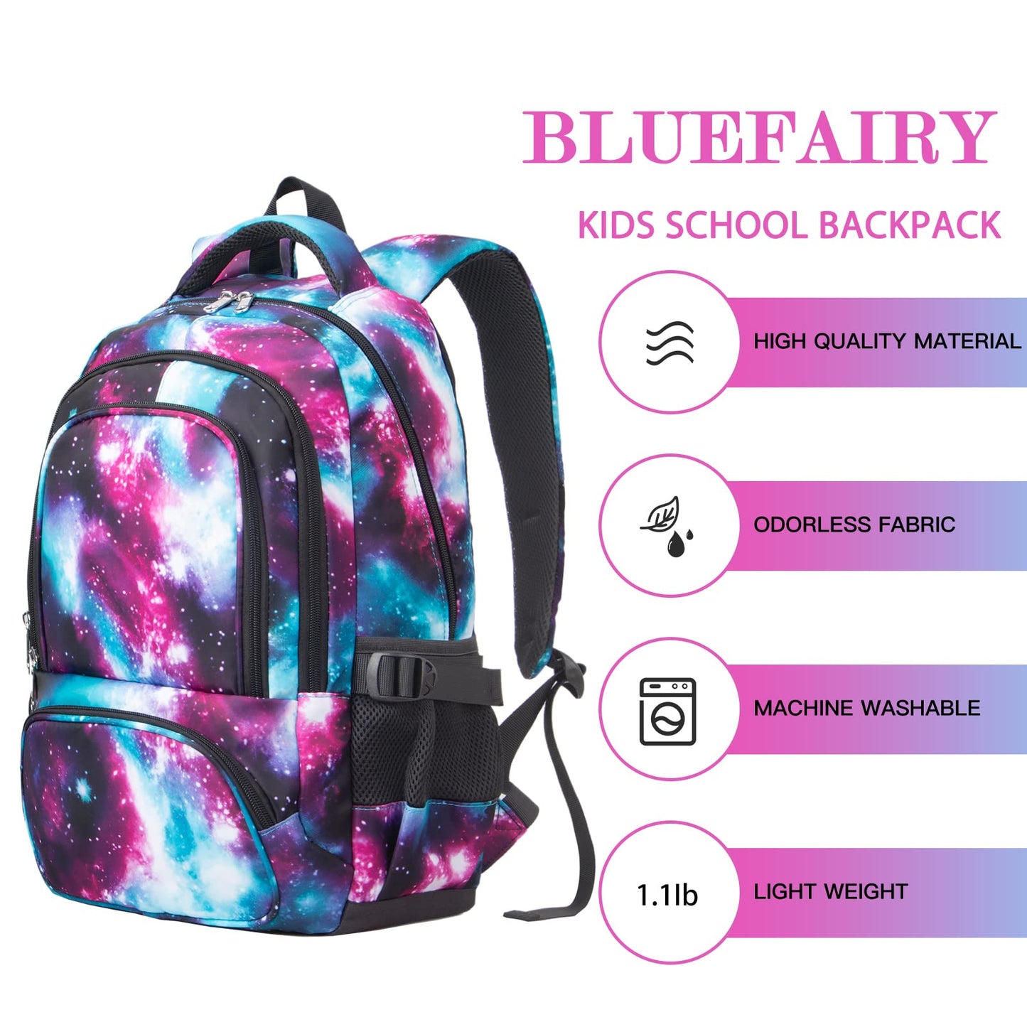 BLUEFAIRY 17" Kids Backpack for Boys