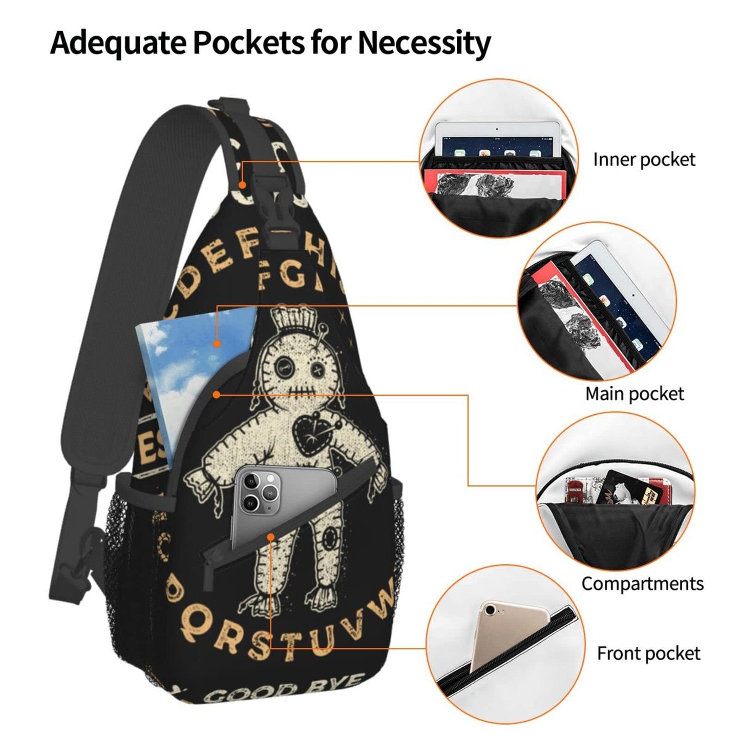 Camo Forest Hunting Sling Backpack, Unisex