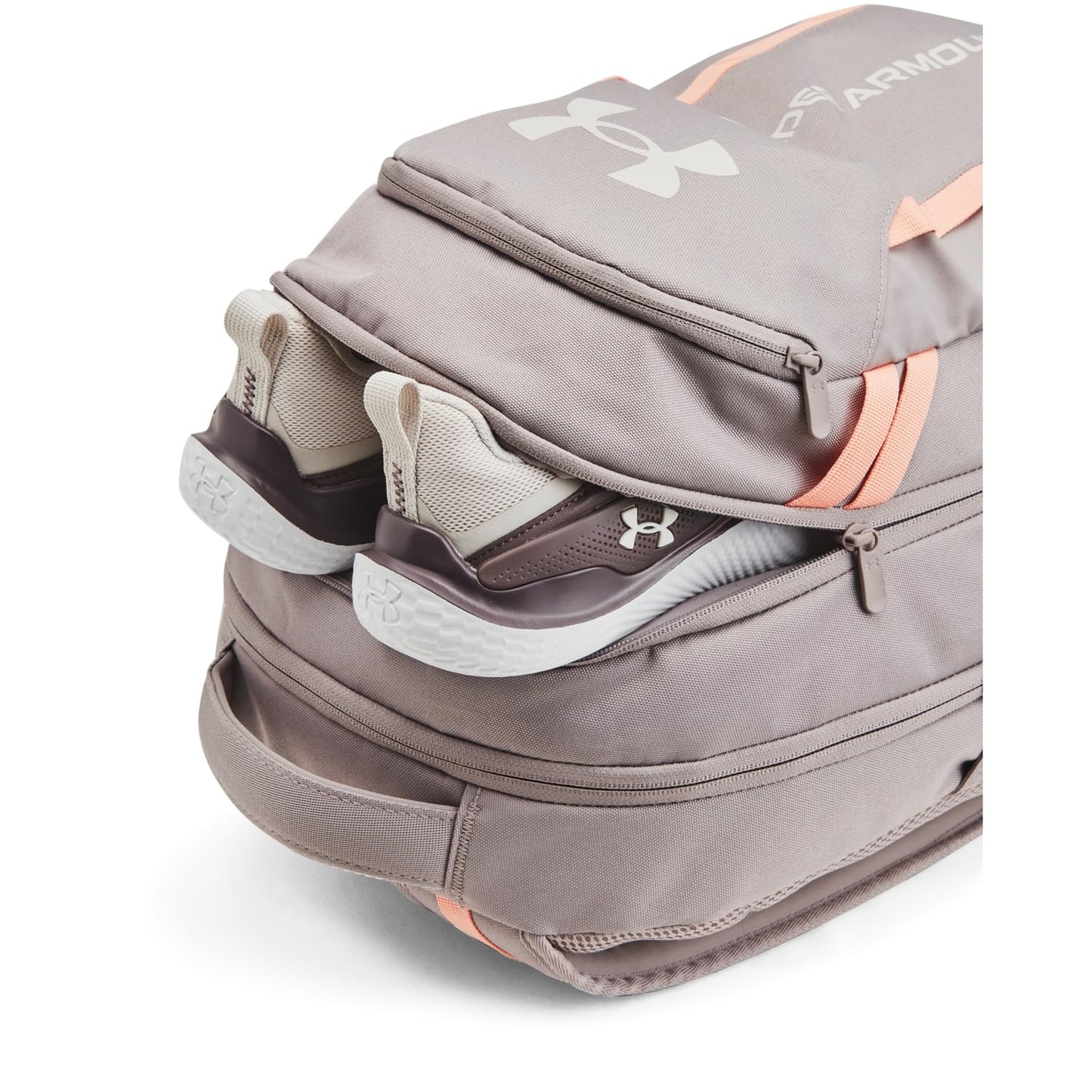 Under Armour Hustle 6.0 Backpack, Black/White