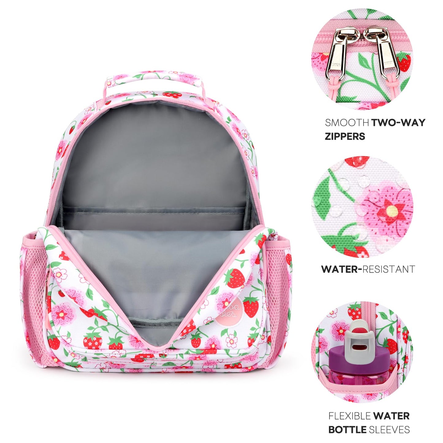 mibasies Girls Backpack 5-8: Lightweight Kids