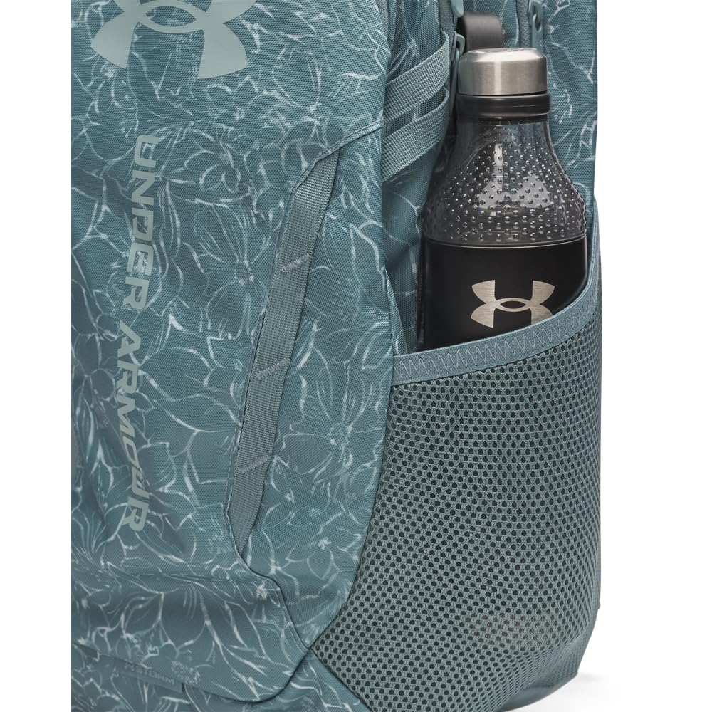 Under Armour Hustle 6.0 Backpack, Black/White