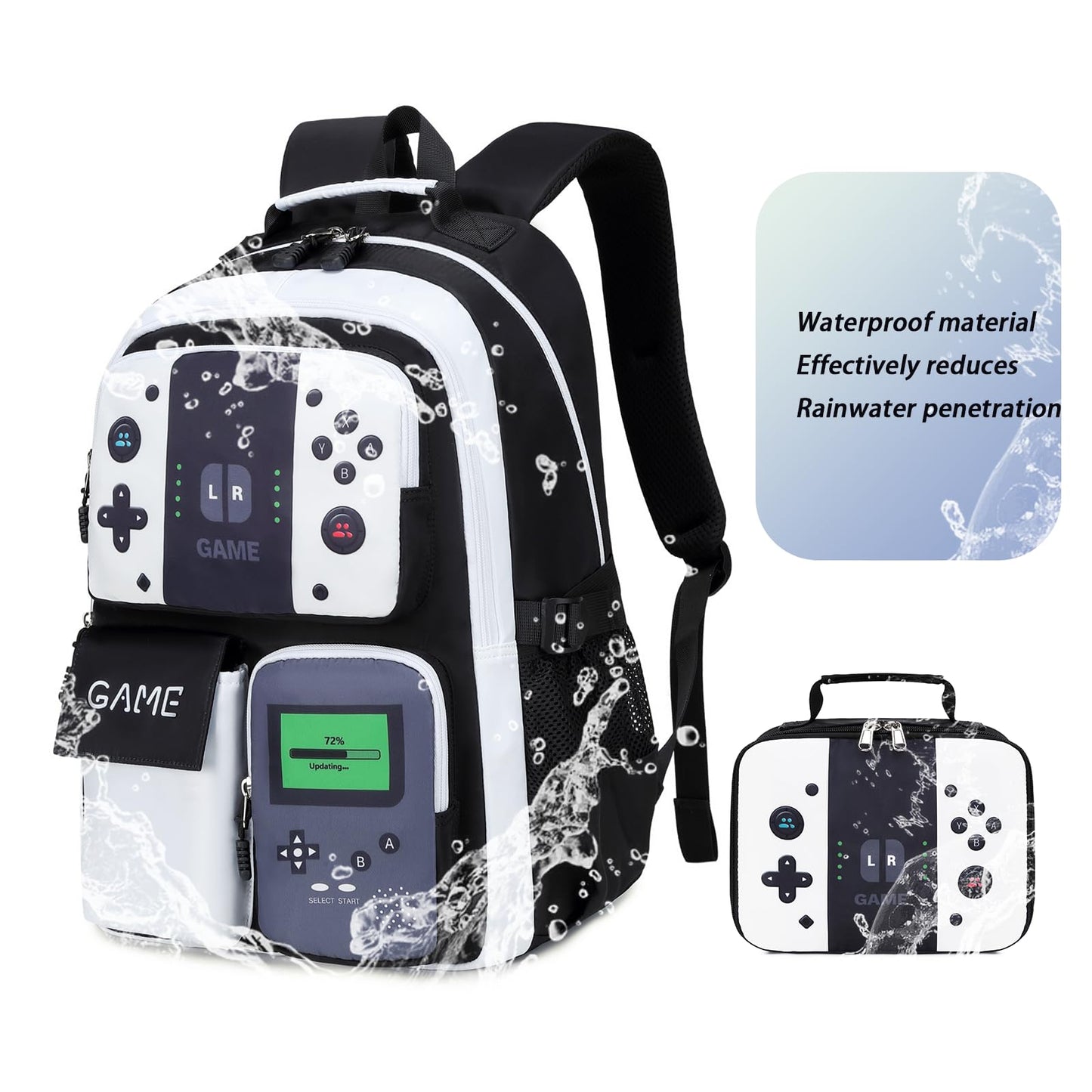 Luminous Boys Backpack – Large Capacity, Blue