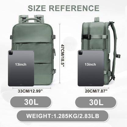 Coowoz Waterproof Travel Backpack, Peacock Blue