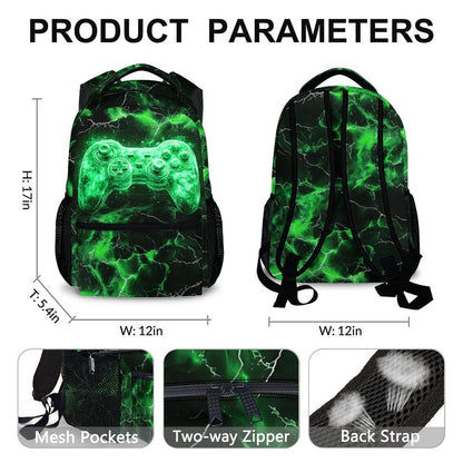 17" Kids Gamer Backpack – Green