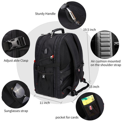 SHRRADOO 50L Laptop Backpack with USB