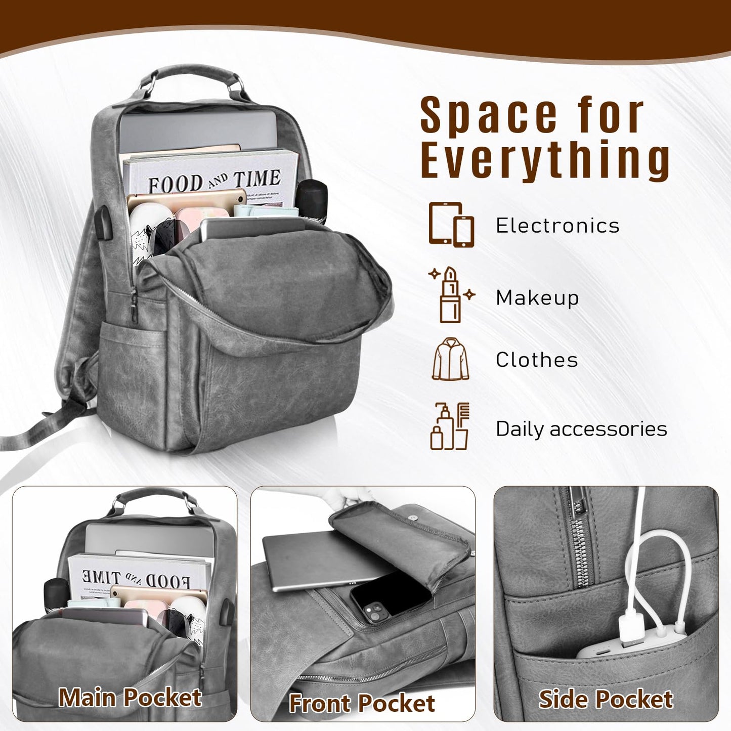 15.6" Waterproof Laptop Backpack with USB