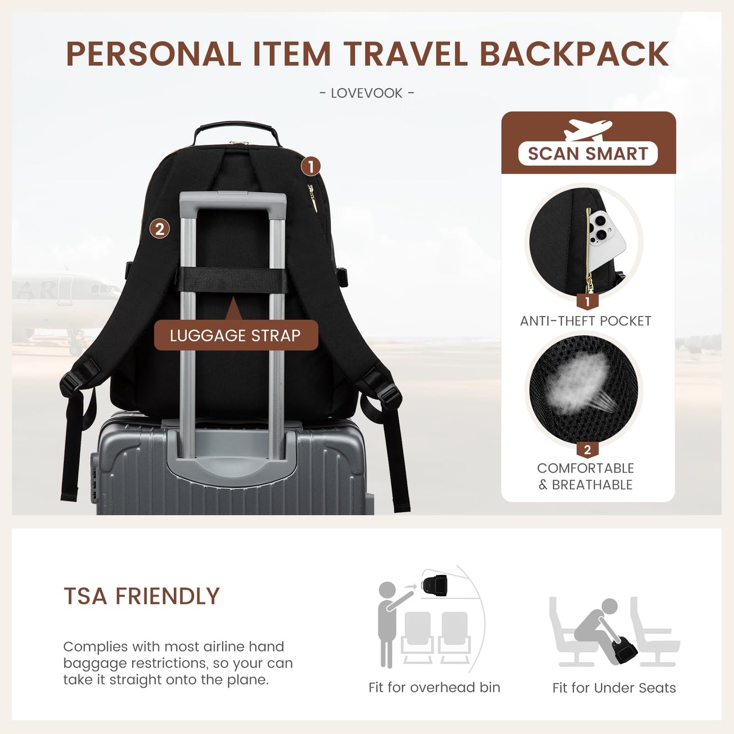 LOVEVOOK Laptop Backpack for Women