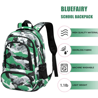 BLUEFAIRY 17" Kids Backpack for Boys