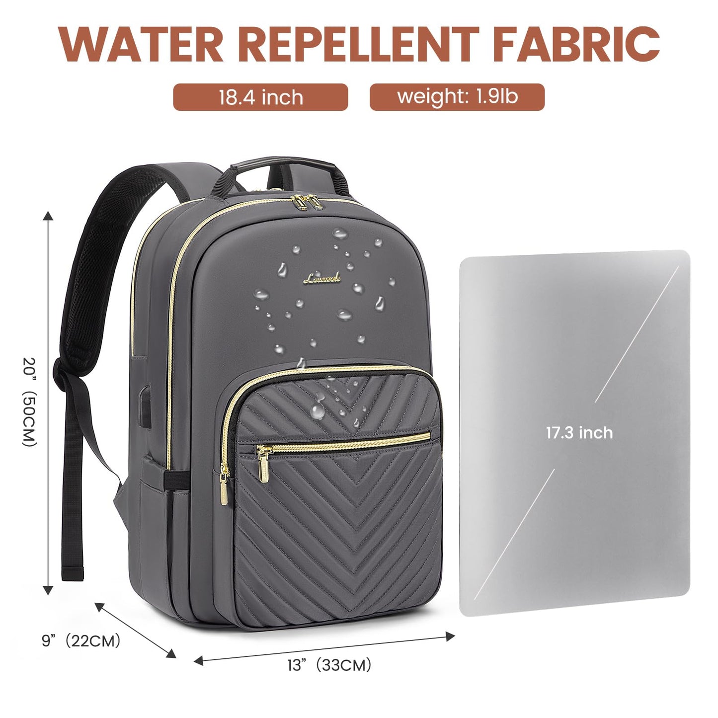 LOVEVOOK 17.3" Laptop Backpack for Women