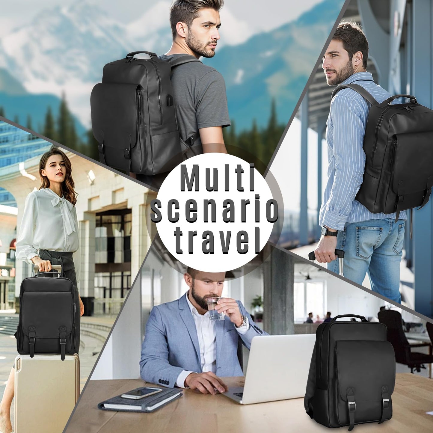 15.6" Waterproof Laptop Backpack with USB