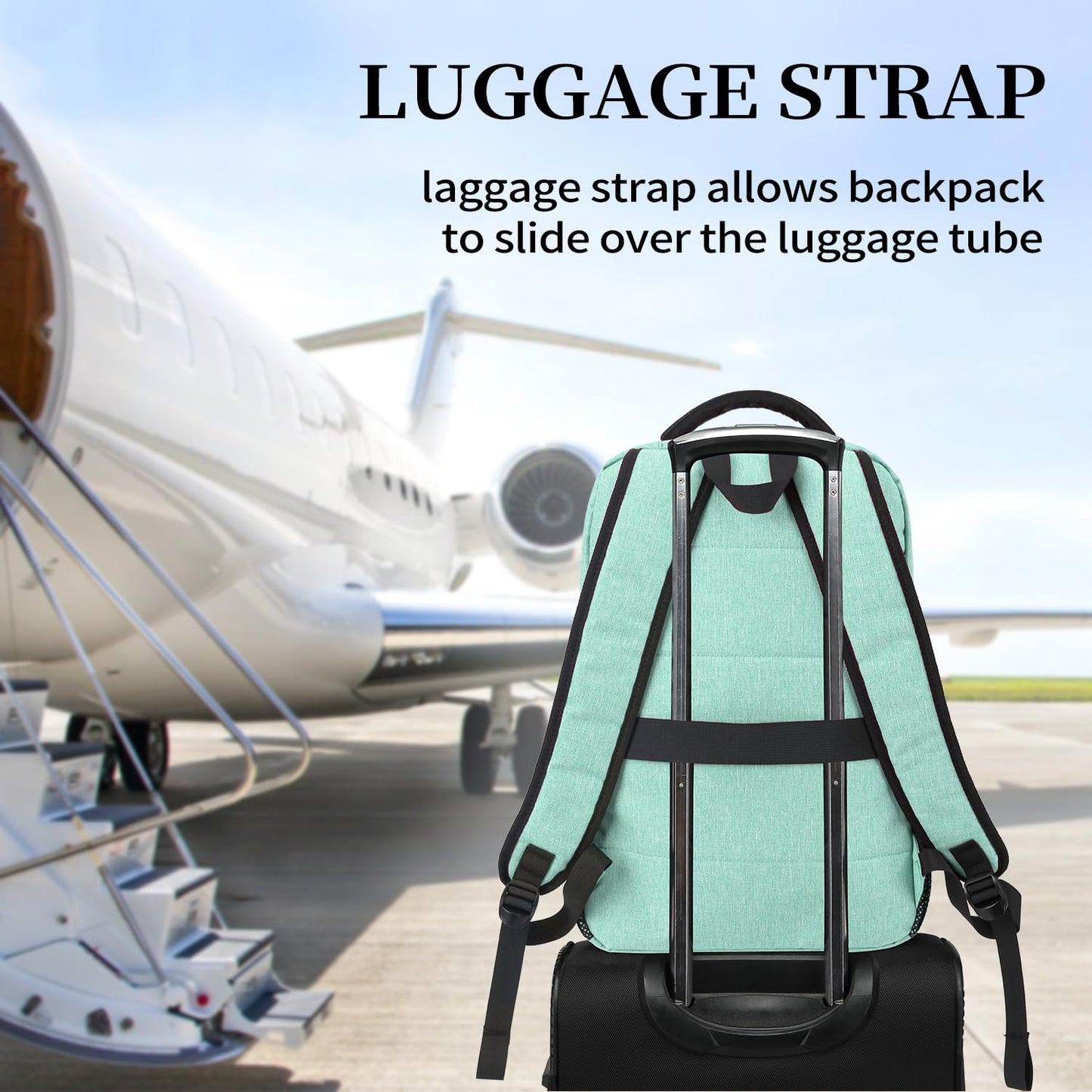 Travel Laptop Backpack, Black Backpack for Men and Women