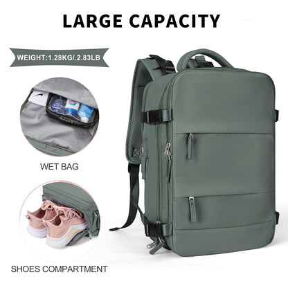 Coowoz Waterproof Travel Backpack, Peacock Blue