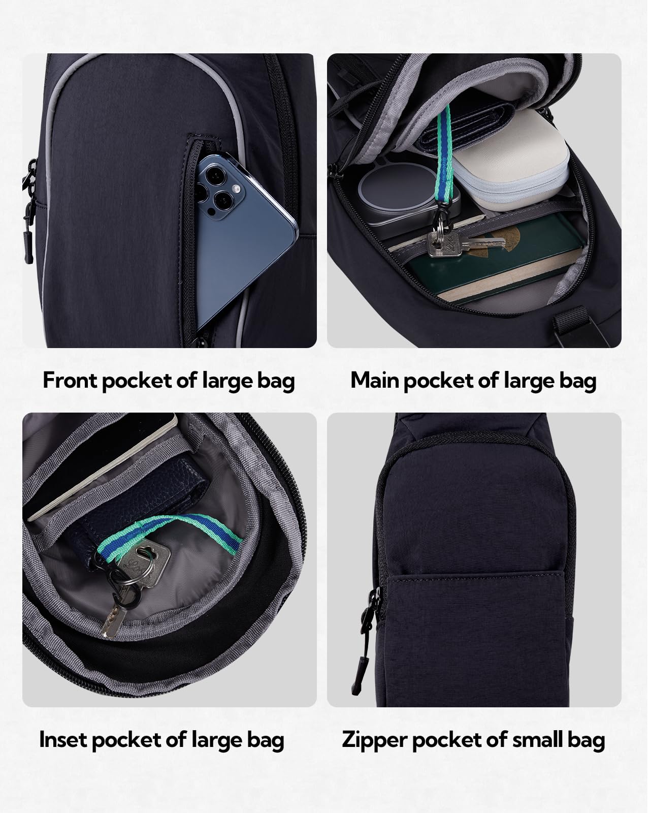 WATERFLY Crossbody Sling Backpack for Travel