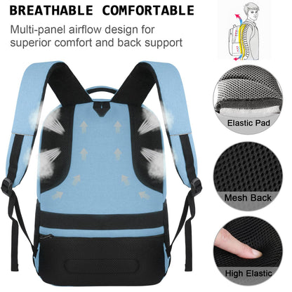 Anti-Theft Laptop Backpack with USB – 15.6" Black