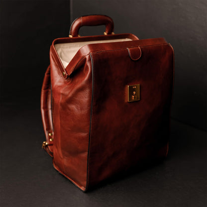 Time Resistance Leather Backpack for Men and Women