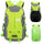 Reflective Motorcycle Backpack with Helmet Holder, Green