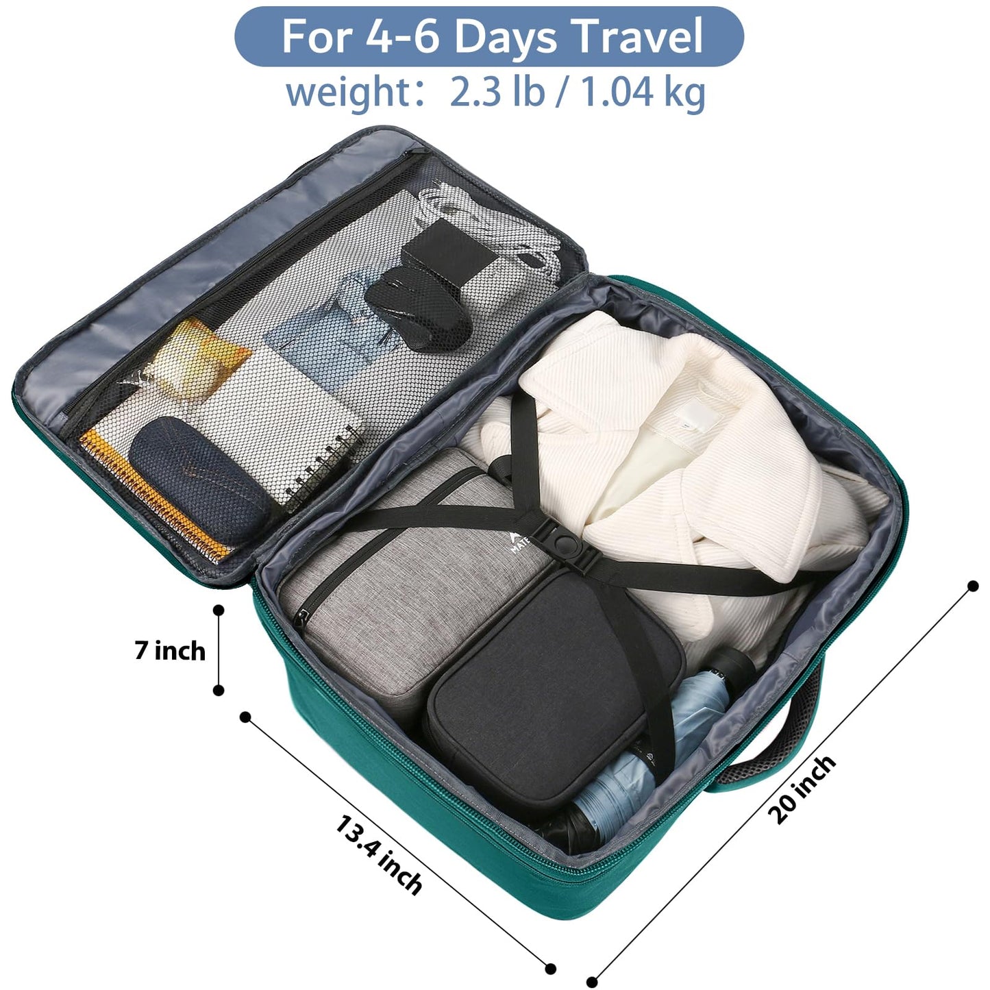 MATEIN 40L Carry-On Travel Backpack, Black
