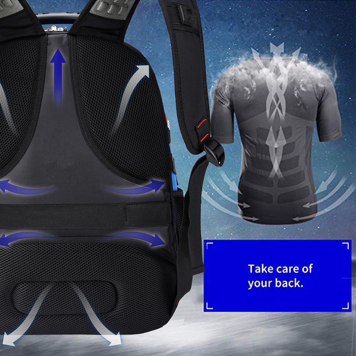SHRRADOO 50L Laptop Backpack with USB