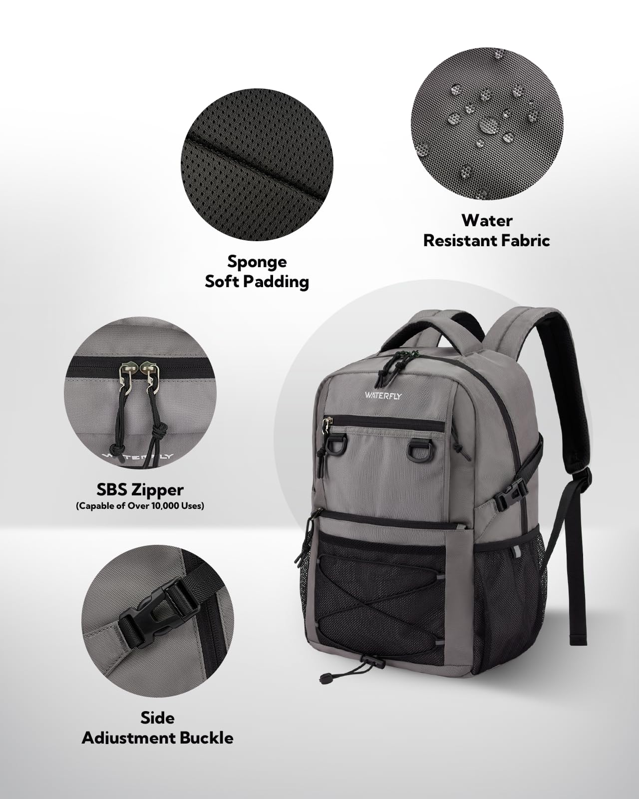 WATERFLY 22L Lightweight Travel & Hiking Backpack
