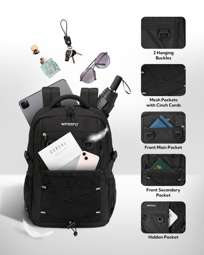 WATERFLY 22L Lightweight Travel & Hiking Backpack