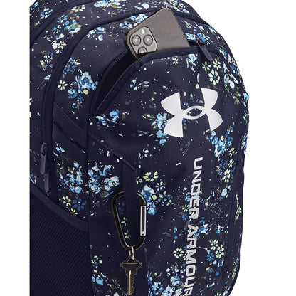 Under Armour Hustle 6.0 Backpack, Black/White