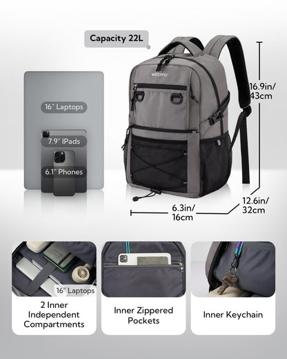 WATERFLY 22L Lightweight Travel & Hiking Backpack