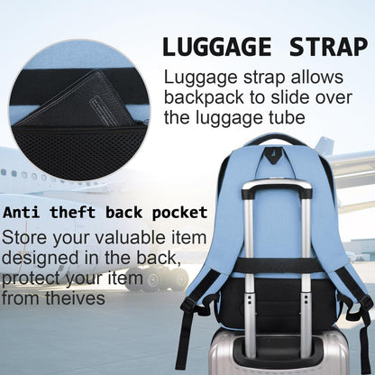 Anti-Theft Laptop Backpack with USB – 15.6" Black