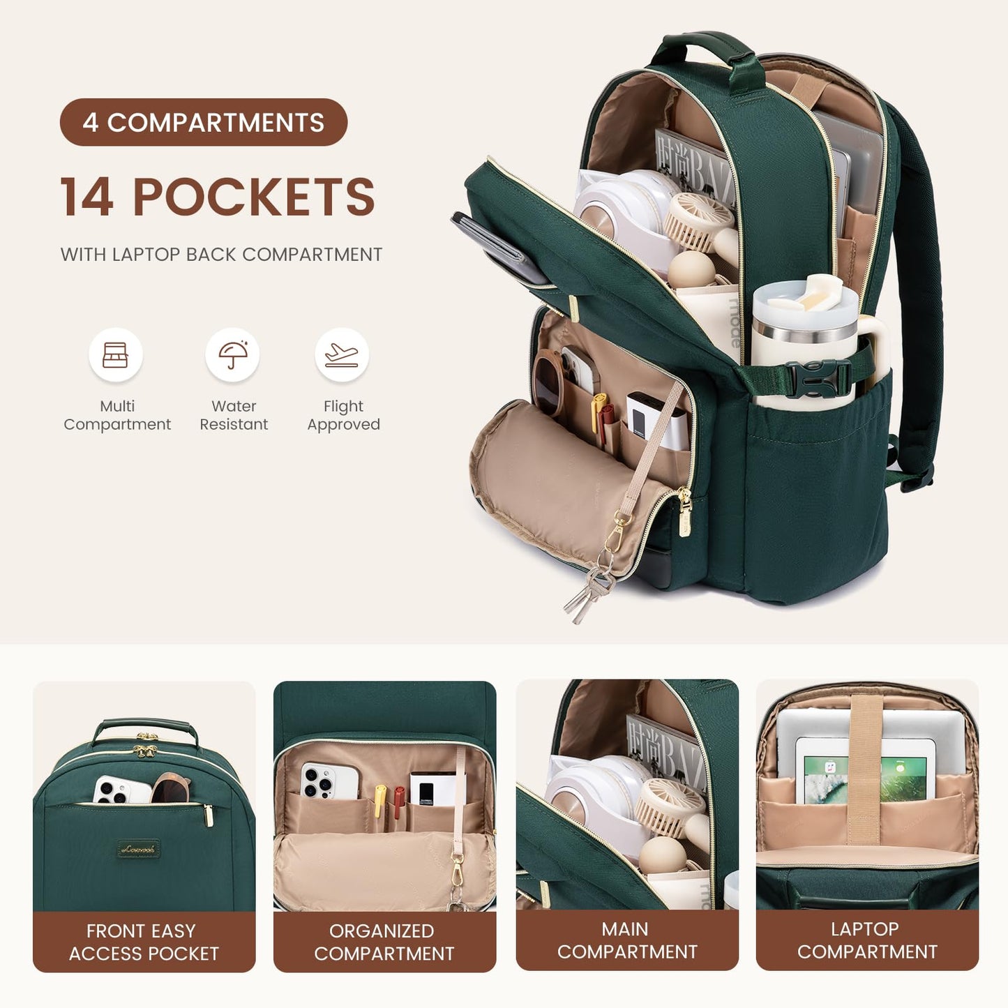 LOVEVOOK Laptop Backpack for Women