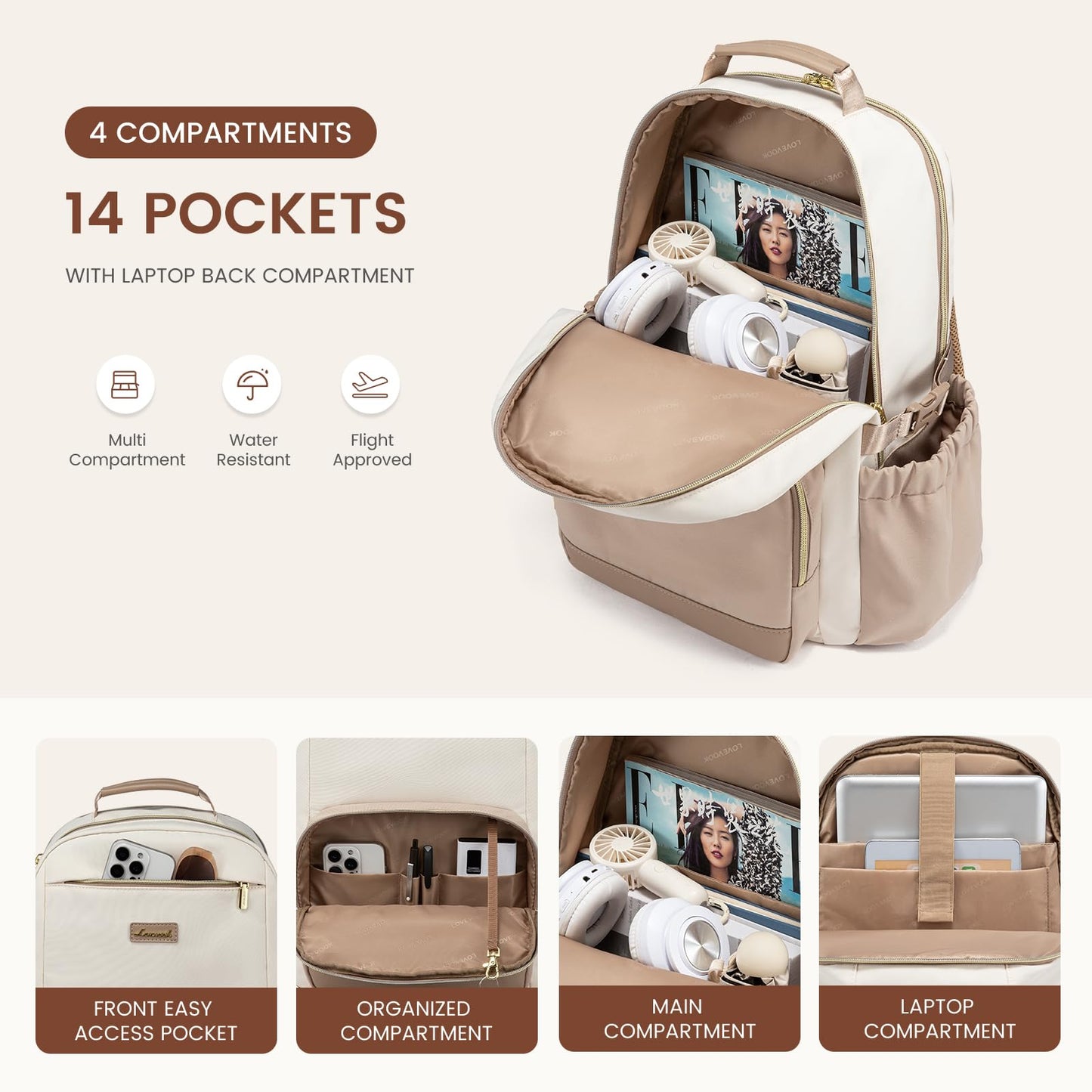 LOVEVOOK Laptop Backpack for Women