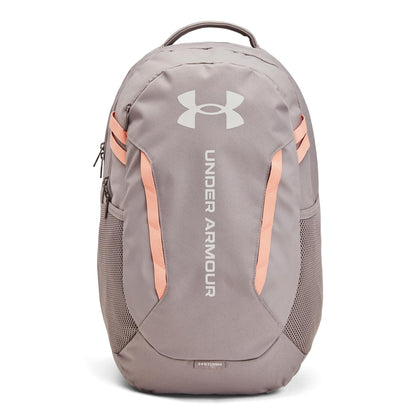 Under Armour Hustle 6.0 Backpack, Black/White